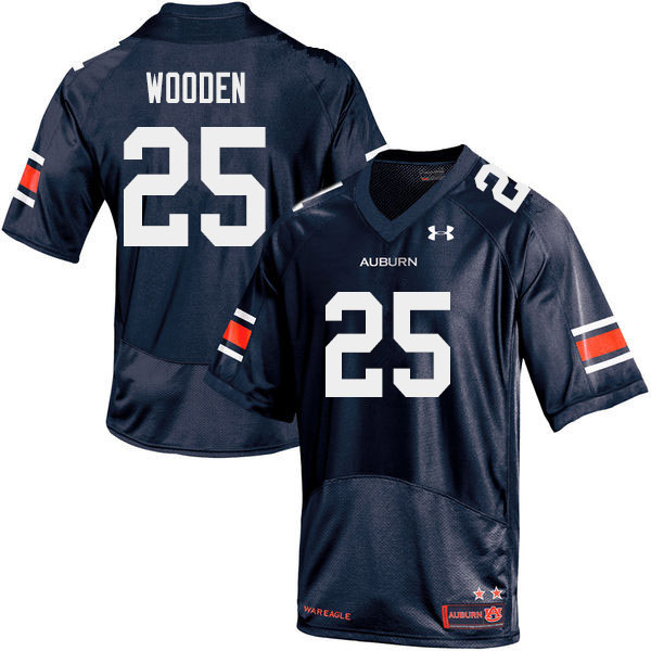 Auburn Tigers Men's Colby Wooden #25 Navy Under Armour Stitched College 2019 NCAA Authentic Football Jersey YXD8874JK